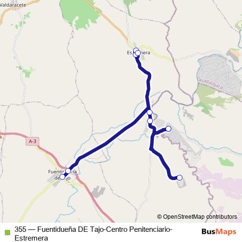 355 bus Line Map
