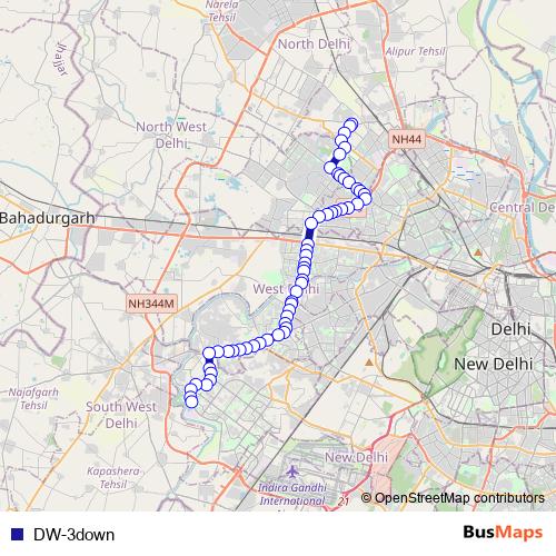 DW-3down bus Line Map