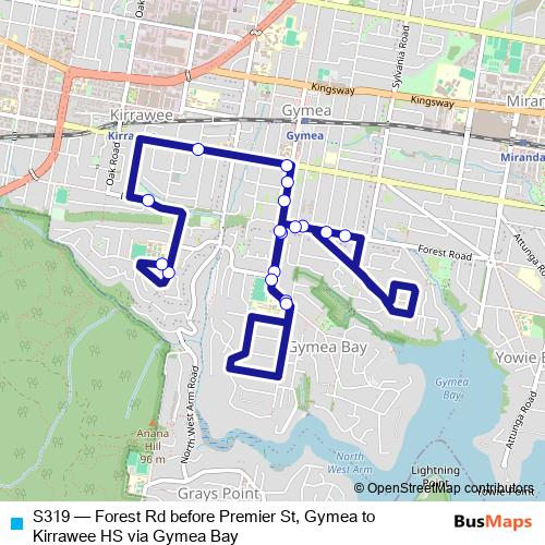 S319 bus Line Map
