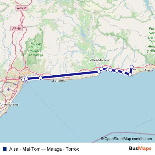 Alsa - Mal-Torr bus Line Map