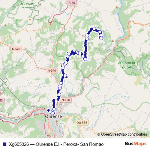 Xg605026 bus Line Map
