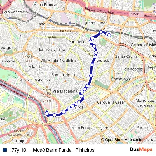 177y-10 bus Line Map