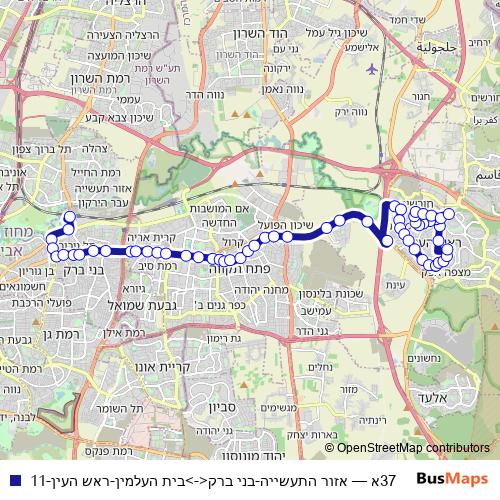 37א bus Line Map