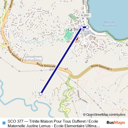SCO 377 bus Line Map