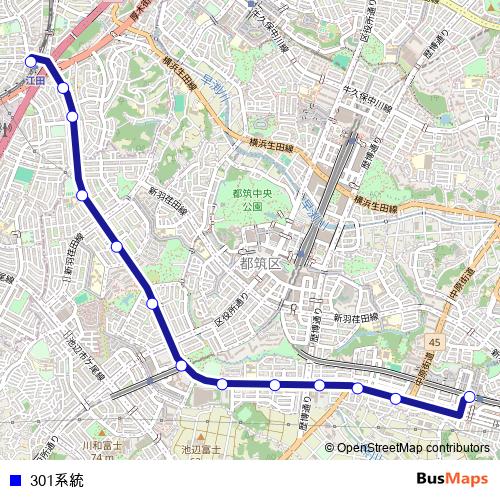301계통 bus Line Map