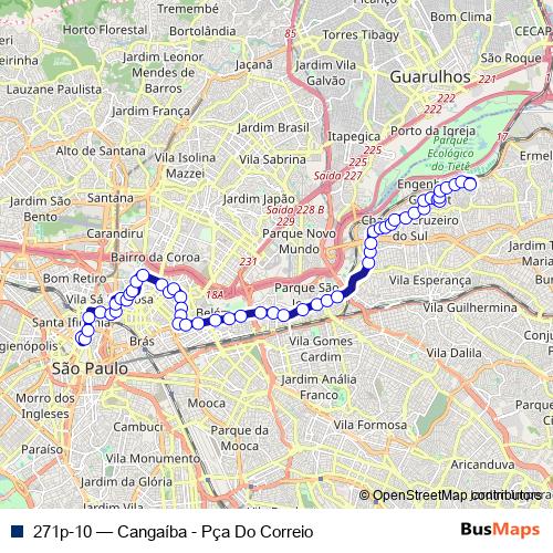 271p-10 bus Line Map