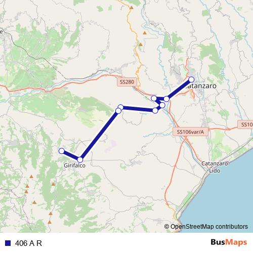 406 A R bus Line Map