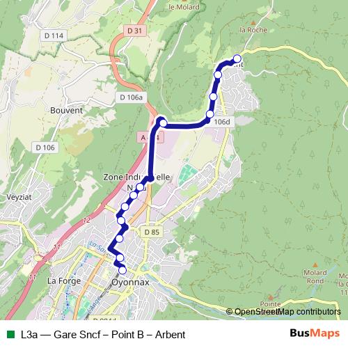 L3a bus Line Map