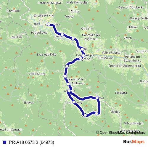 PR A18 0573 3 (64973) bus Line Map