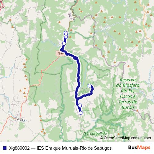 Xg889002 bus Line Map