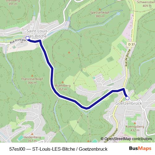 57esl00 bus Line Map