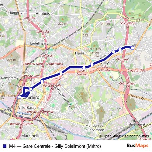 M4 metro Line Map