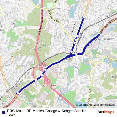 RRC-Kst bus Line Map