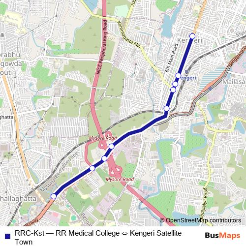 RRC-Kst bus Line Map