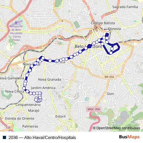 2036 bus Line Map