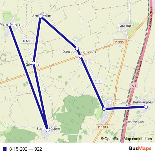 8-15-202 bus Line Map