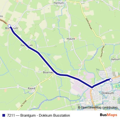 7211 bus Line Map