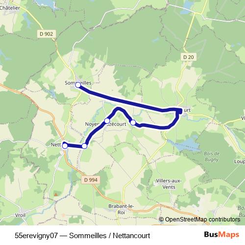 55erevigny07 bus Line Map