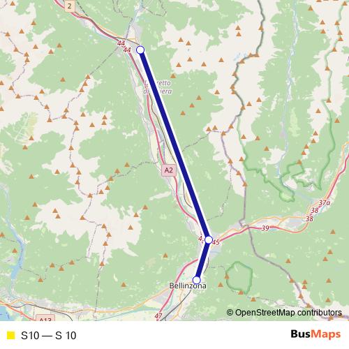 S10 rail Line Map