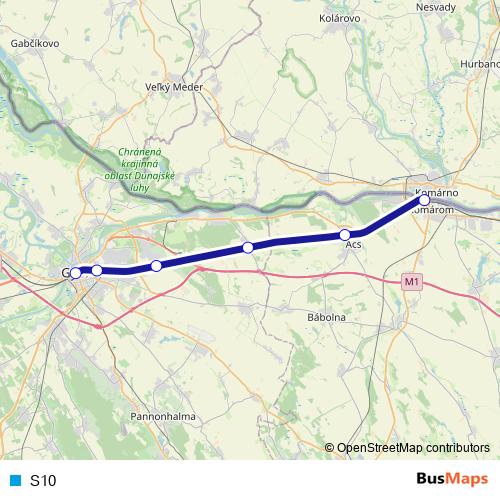S10 rail Line Map