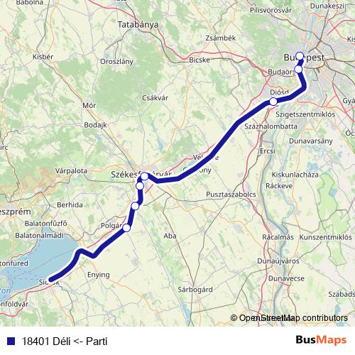 18401 Déli <- Parti rail Line Map