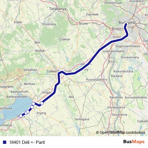 18401 Déli <- Parti rail Line Map