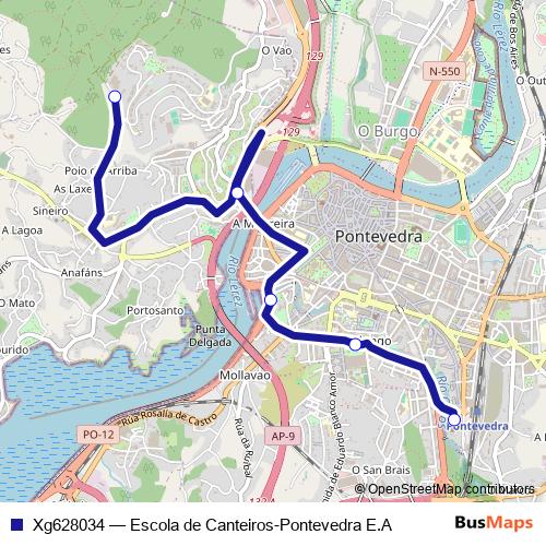 Xg628034 bus Line Map