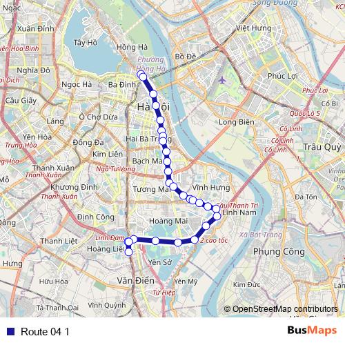 Route 04 1 bus Line Map