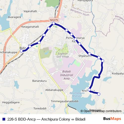 226-S BDD-Ancp bus Line Map