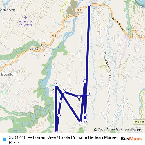SCO 418 bus Line Map