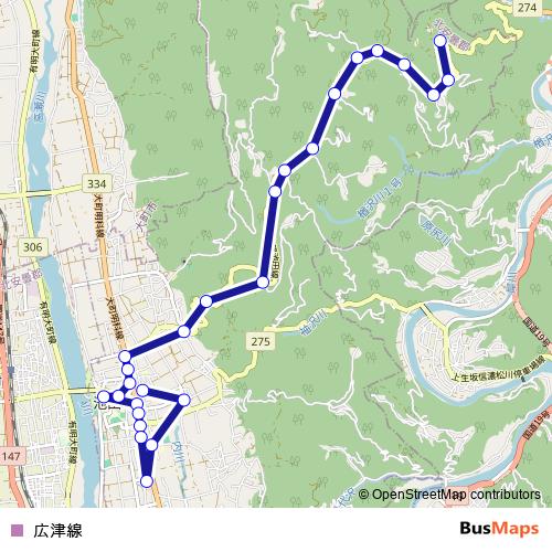 広津線 bus Line Map