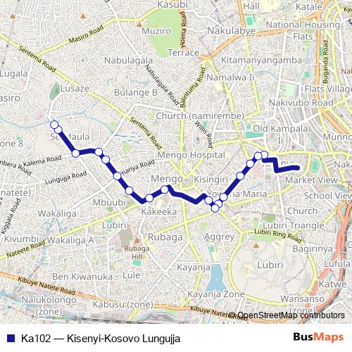Ka102 bus Line Map