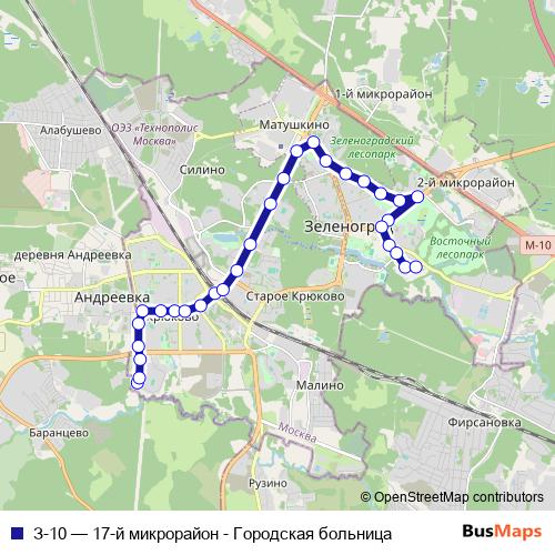 З-10 bus Line Map