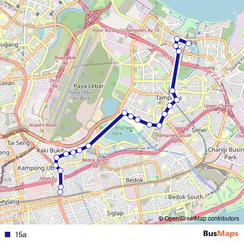 15a bus Line Map