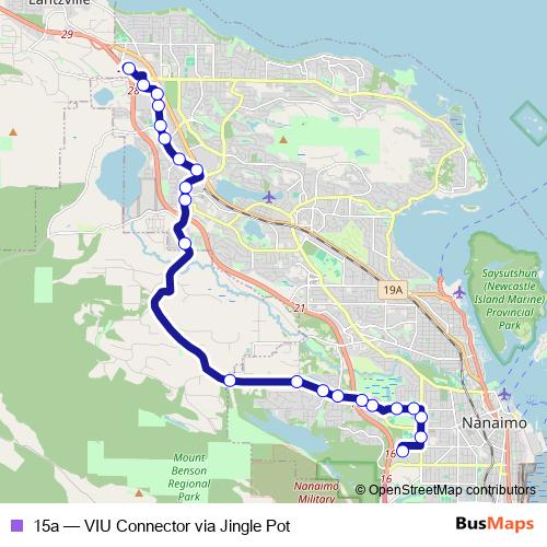 15a bus Line Map