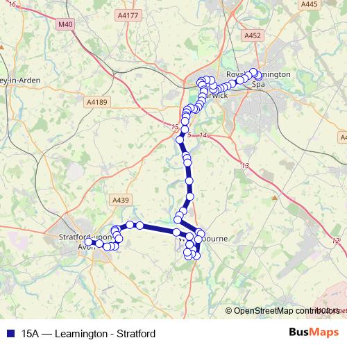 15A bus Line Map