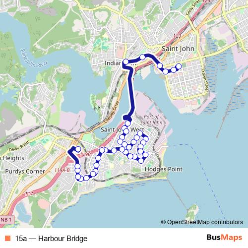 15a bus Line Map