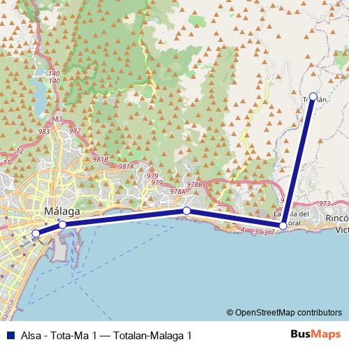 Alsa - Tota-Ma 1 bus Line Map