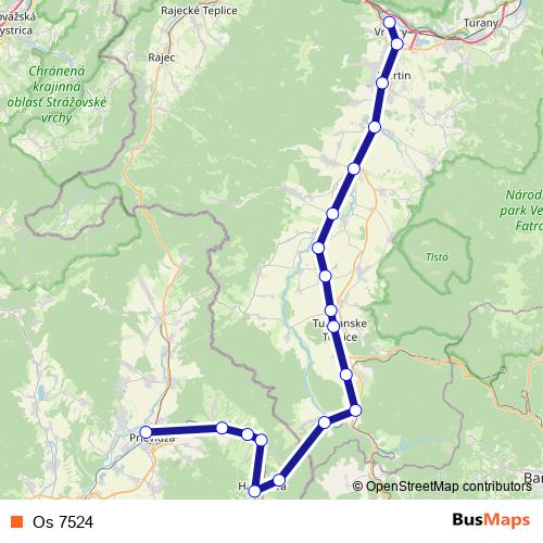 Os 7524 rail Line Map