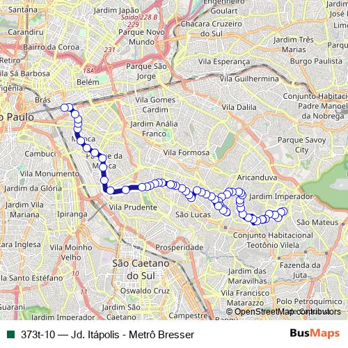 373t-10 bus Line Map
