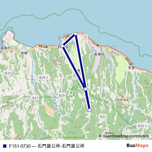 F151-0730 bus Line Map