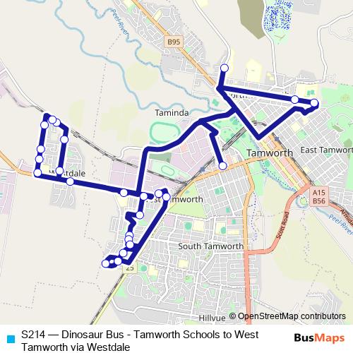 S214 bus Line Map