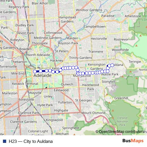 H23 bus Line Map