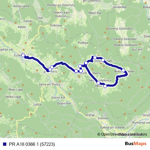 PR A18 0366 1 (57223) bus Line Map