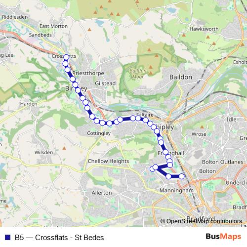 B5 bus Line Map