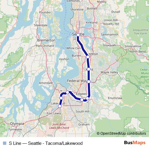 S Line rail Line Map