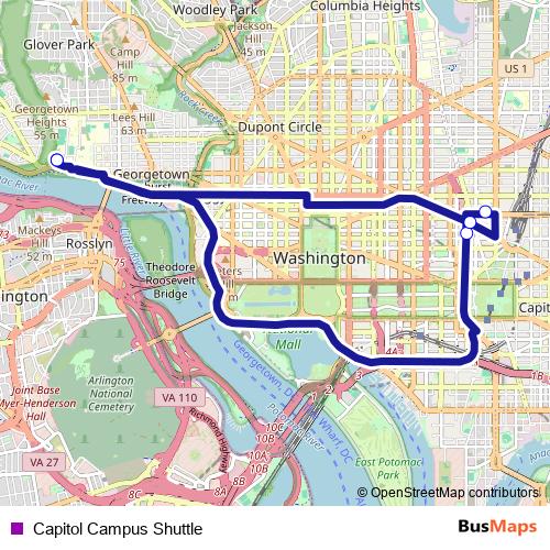 Capitol Campus Shuttle bus Line Map