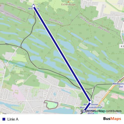 Linie A rail Line Map
