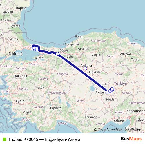 Flixbus Kk0645 bus Line Map