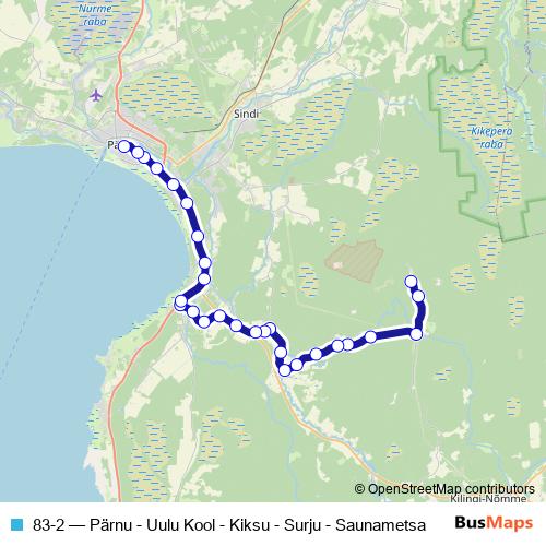 83-2 bus Line Map
